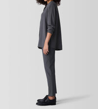Eileen Fisher - Mandarin Collar Button-up Shirt