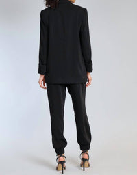 Lola & Sophie - Women's Button Cuff Blazer
