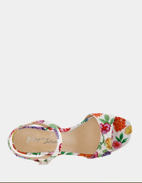 Betsey Johnson - Women's Tamy Floral Beaded Block Heel Sandals