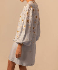 Kleid Fiorella Mini Dress in daisy baby blue - women's dress - view 4