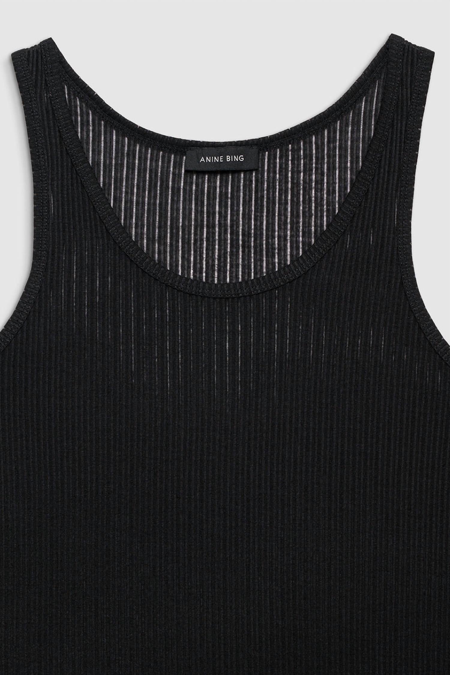 ANINE BING Eugene Tank in black - women's tank top - view 4