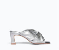 FREDA SALVADOR Women's Valentina Mule Sandal in silver - women's shoe