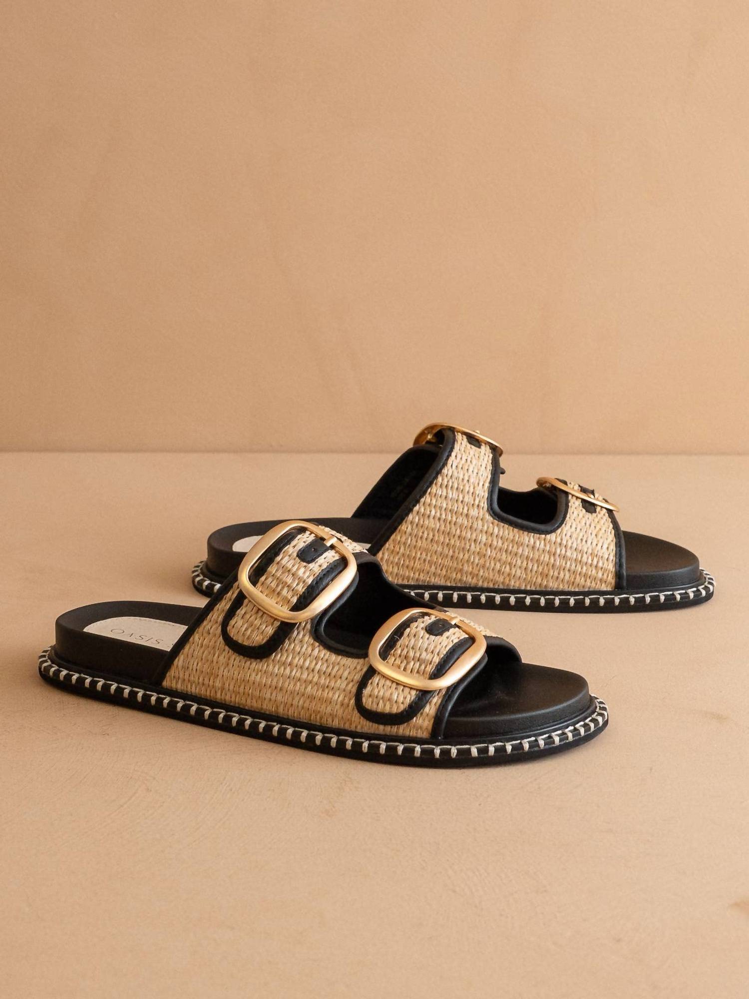 Oasis Society - Women's Daytona Two-tone Raffia Sandal