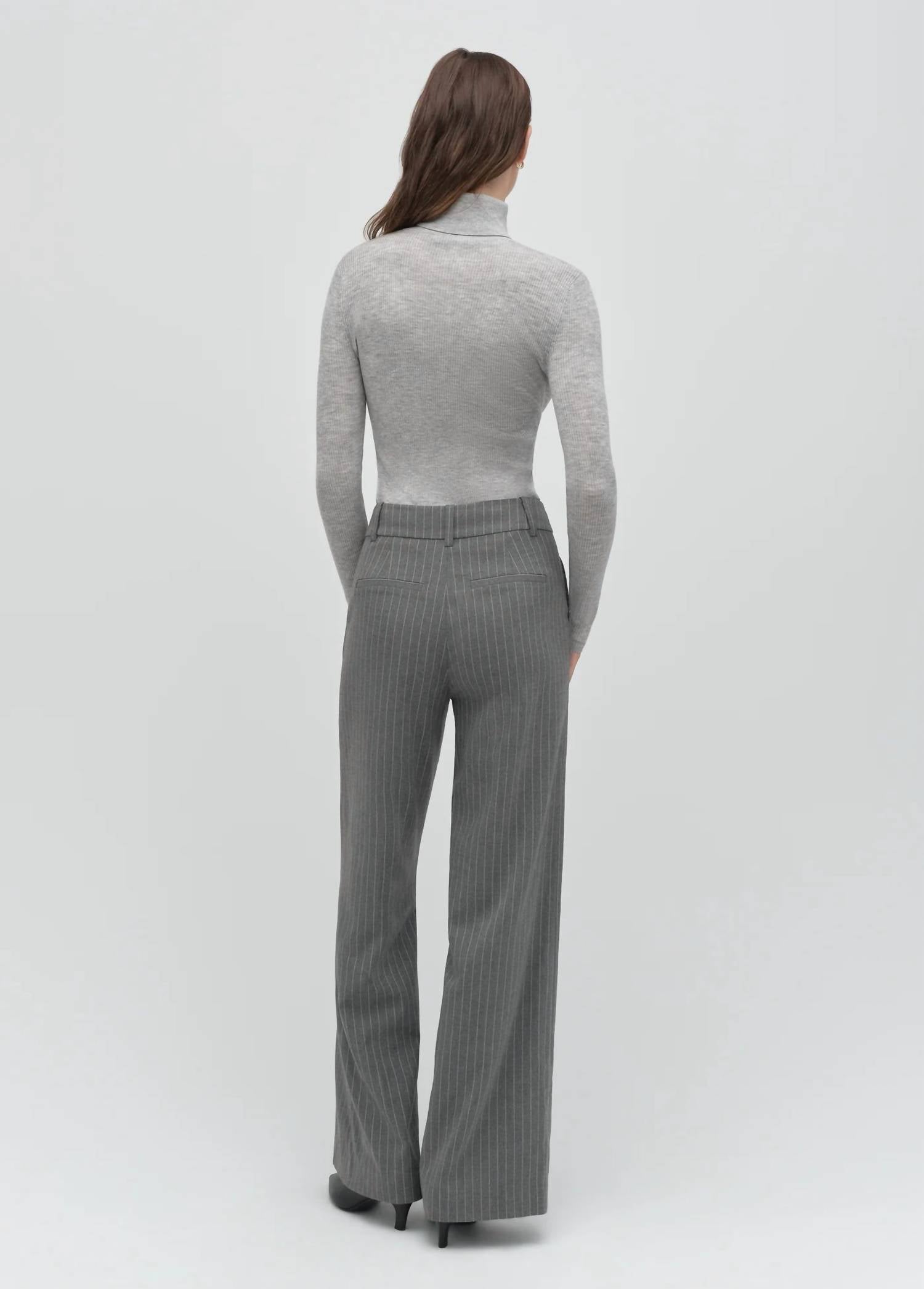 Favorite Daughter Amelia Long Sleeve Top in melange grey 1 - women's long sleeve top - alternate view
