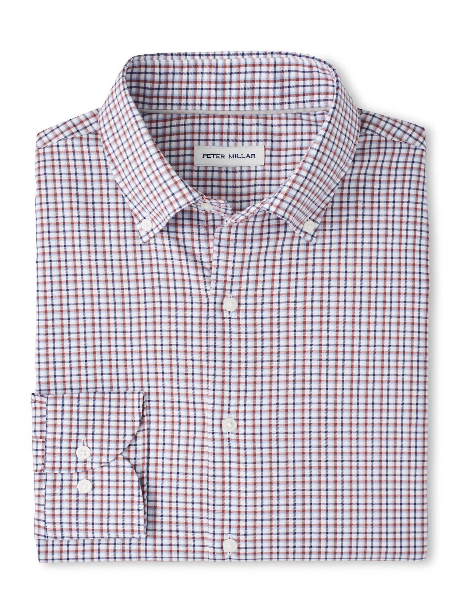 PETER MILLAR Julian Crown Lite Cotton-stretch Sport Shirt in navy - men's shirt - view 4
