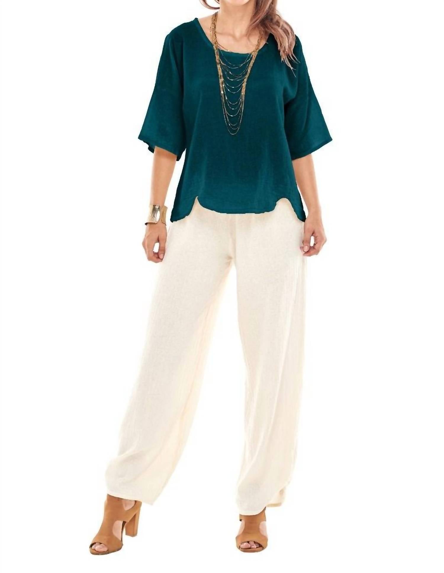 Oh My Gauze! - Scallop Top