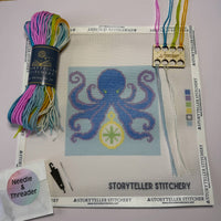 Storyteller Stitchery Octopus Modern Needlepoint Kit in n a - item