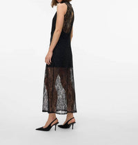 VERO MODA Manja Sleeveless High Neck Maxi Dress in black - women's dress - alternate view
