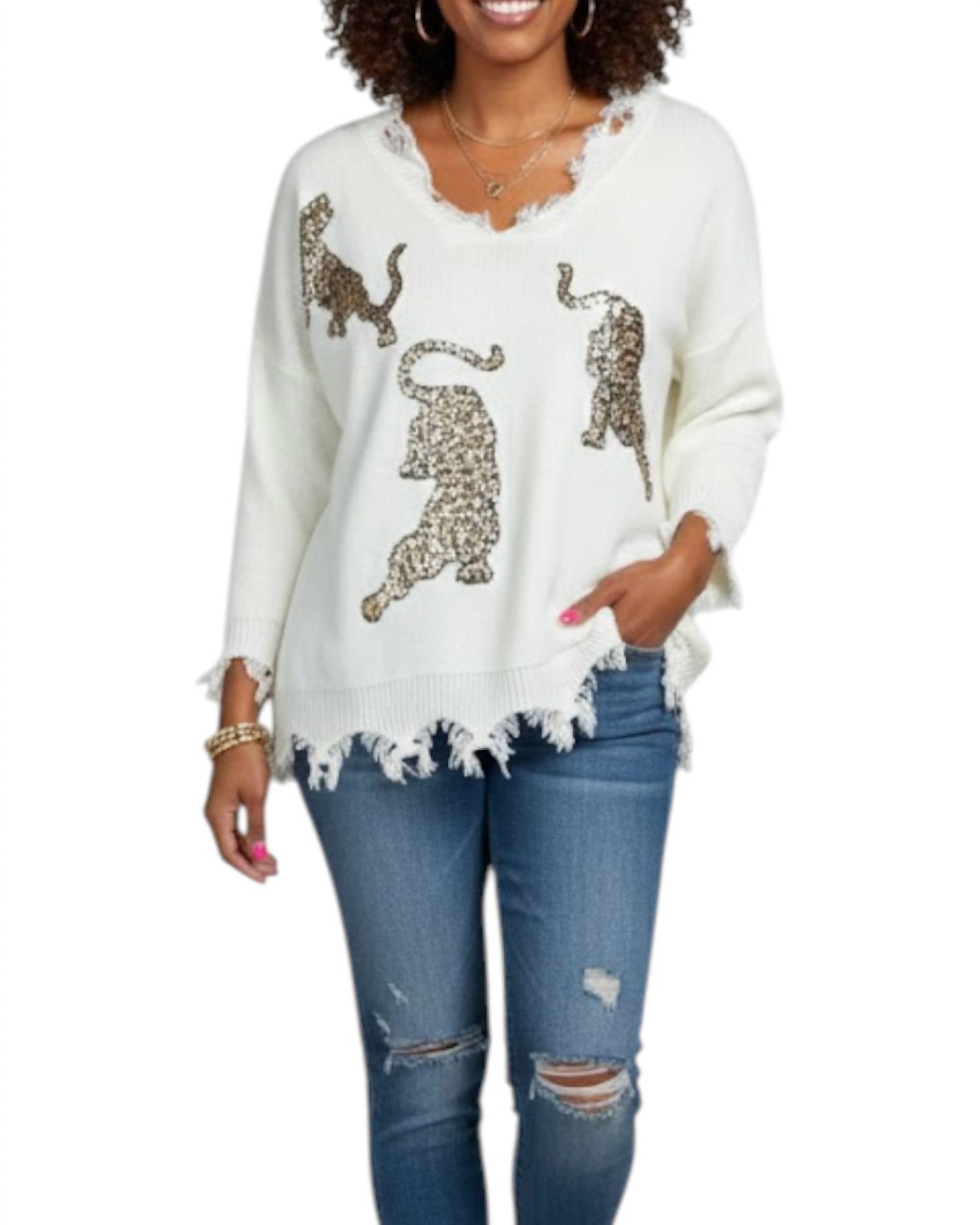 Voy - Distressed Tiger Sweater