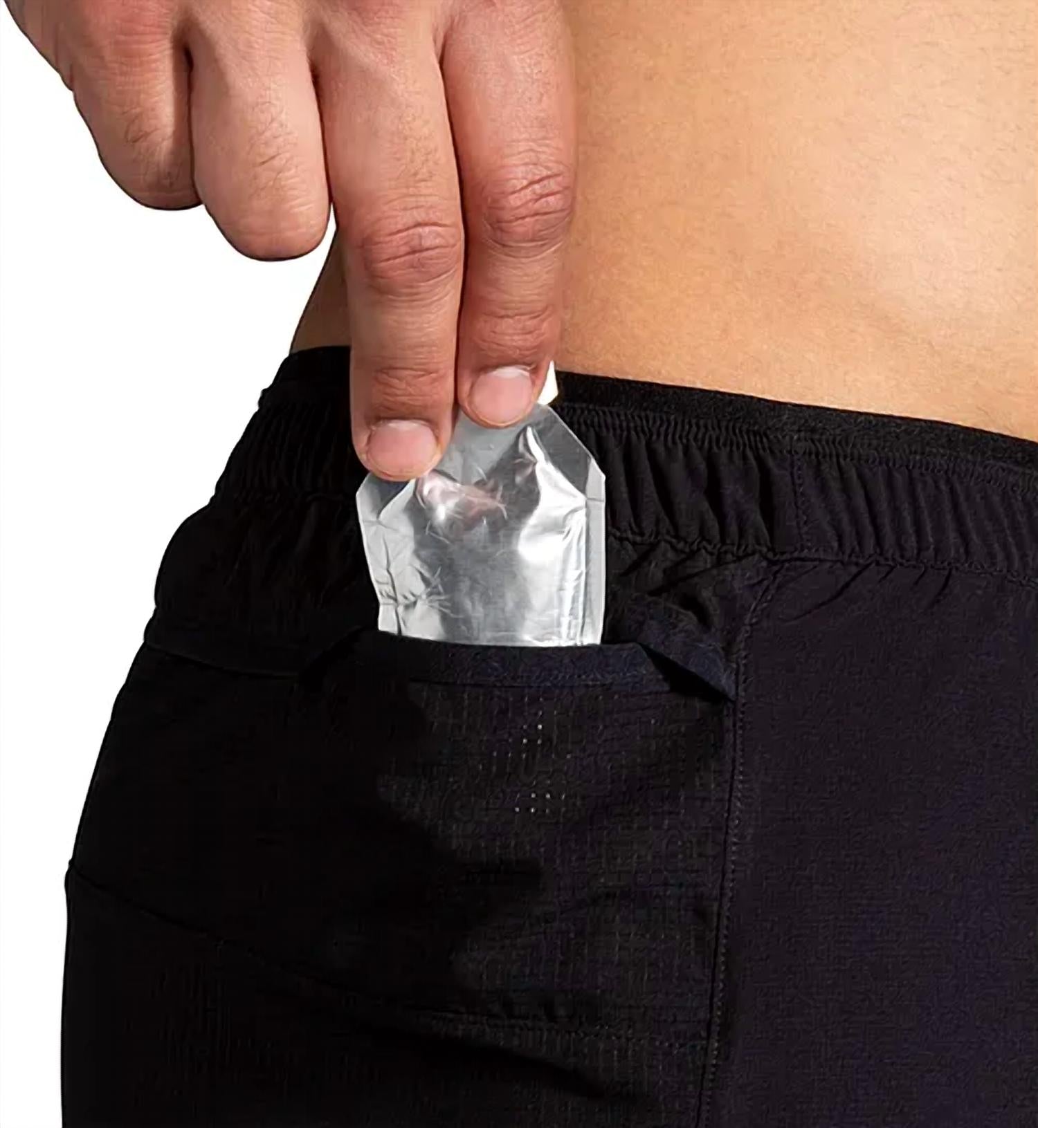 BROOKS Men's High Point 7" 2-in-1 Running Short in 1 running short in black - men's shorts - alternate view