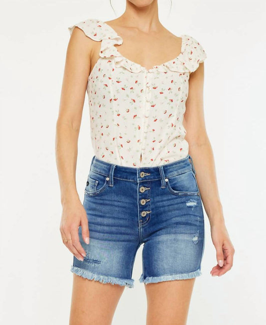 Kancan - Button Fly Mid Rise Short