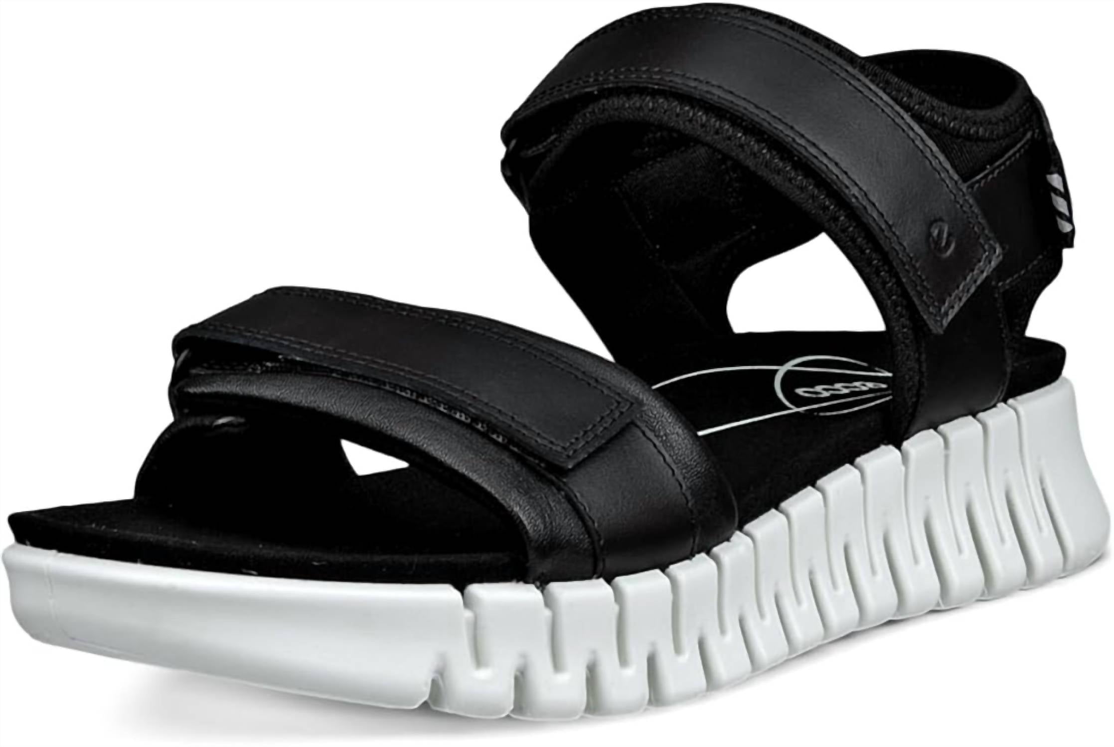 ECCO Women's Gruuv Sol Sandals in black - women's sandal - detail view