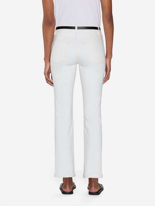 Frame - Borrowed Comfort Stretch Denim Straight Ankle Jeans