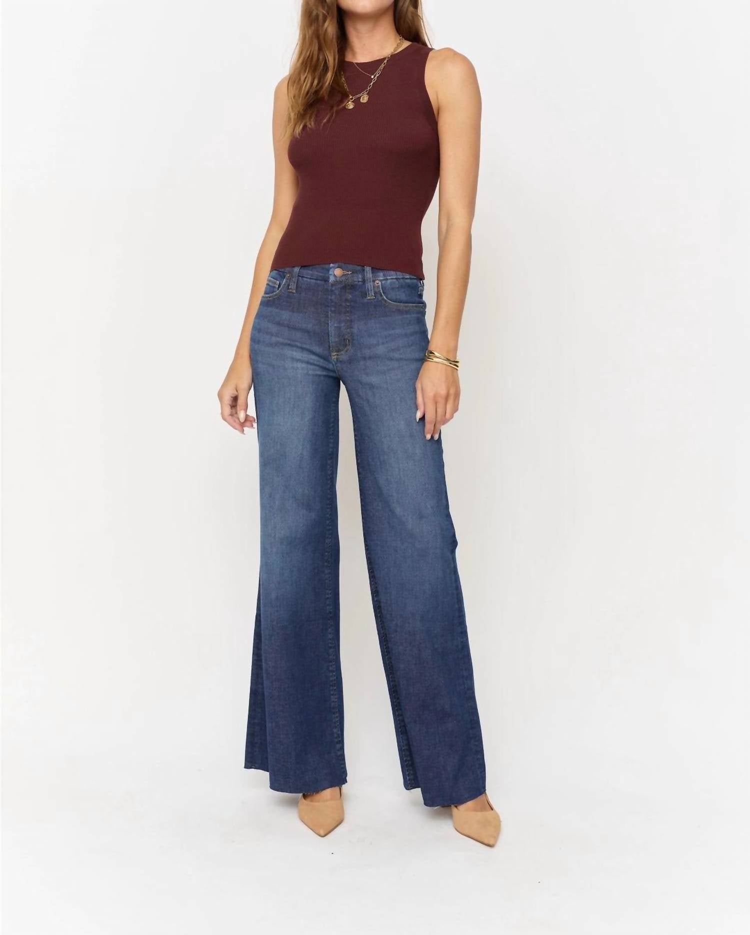 Oliver Logan - Crawford Mid-rise Fitted Wide Leg Jean