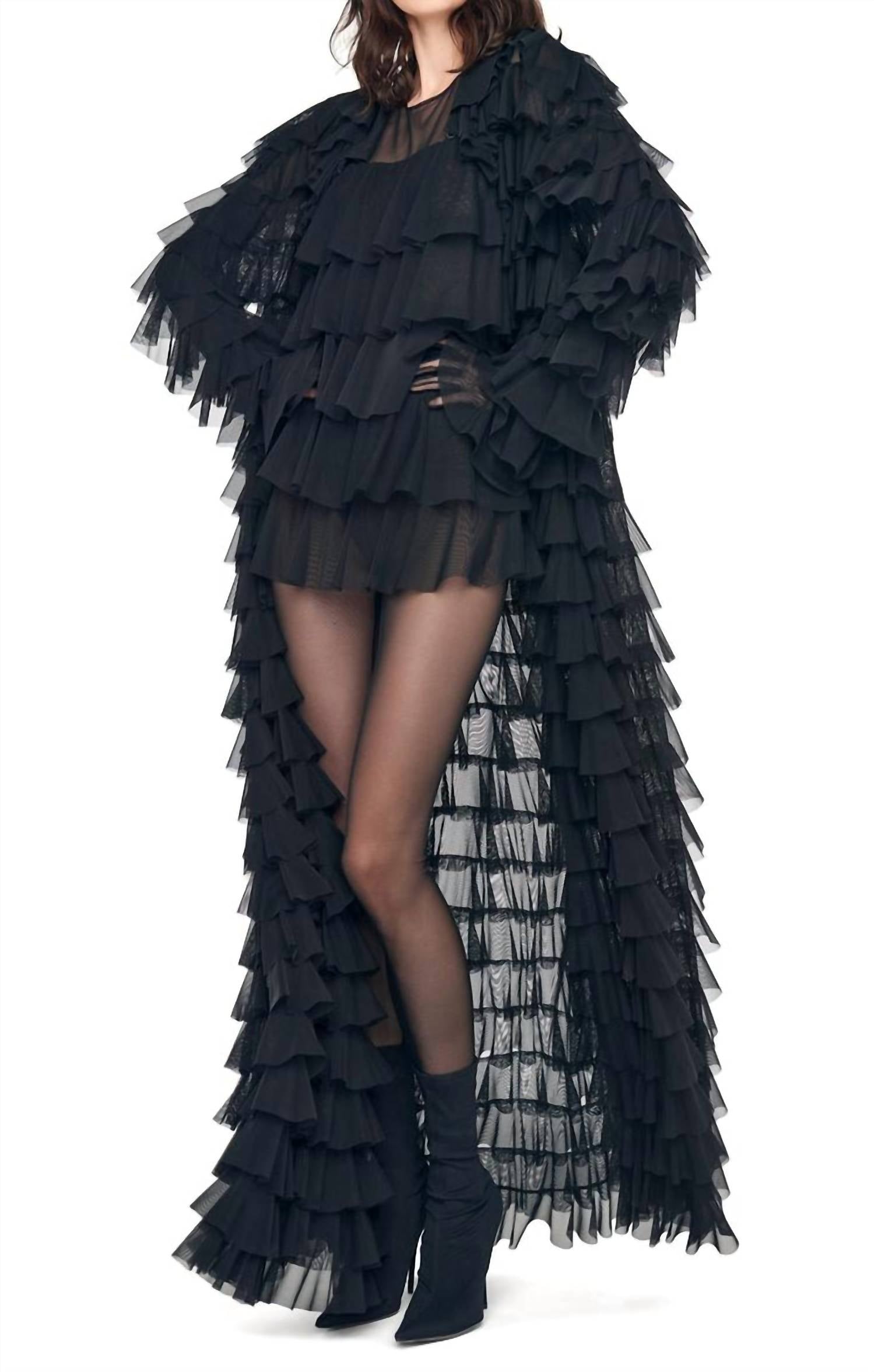 Norma Kamali - Oversized Ruffle Coat
