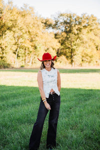 Via Maria's Wide Leg Pants in blue - women's pants - alternate view