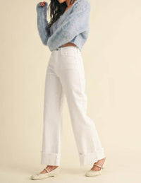 Just Black Denim - Cuffed Palazzo Jeans