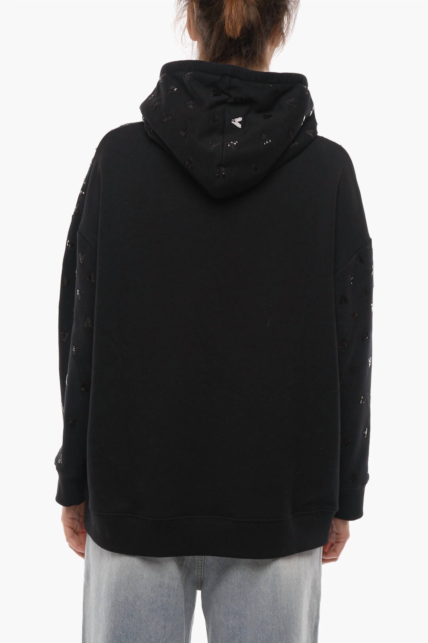 Valentino - All Over Sequined Monogram Hoodie