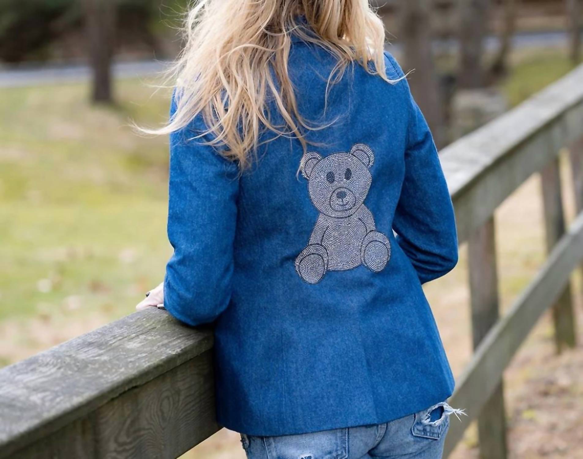 Hipchik - Crystal Teddy Graphic Blazer