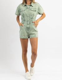 Le Lis - Denim Button Romper