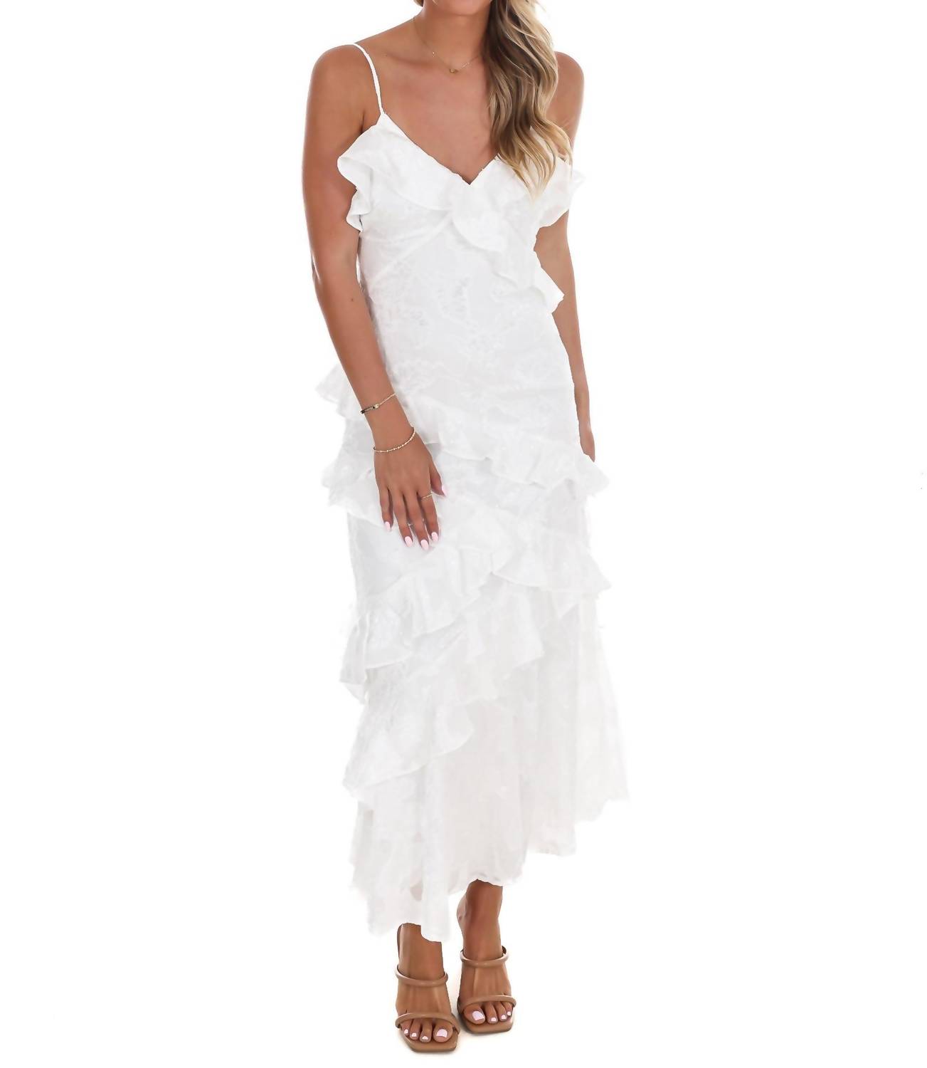 Storia - Love Me Tender Ruffle Midi Dress