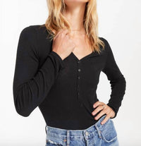 Z Supply - Blain Rib Long Sleeve Henley Top