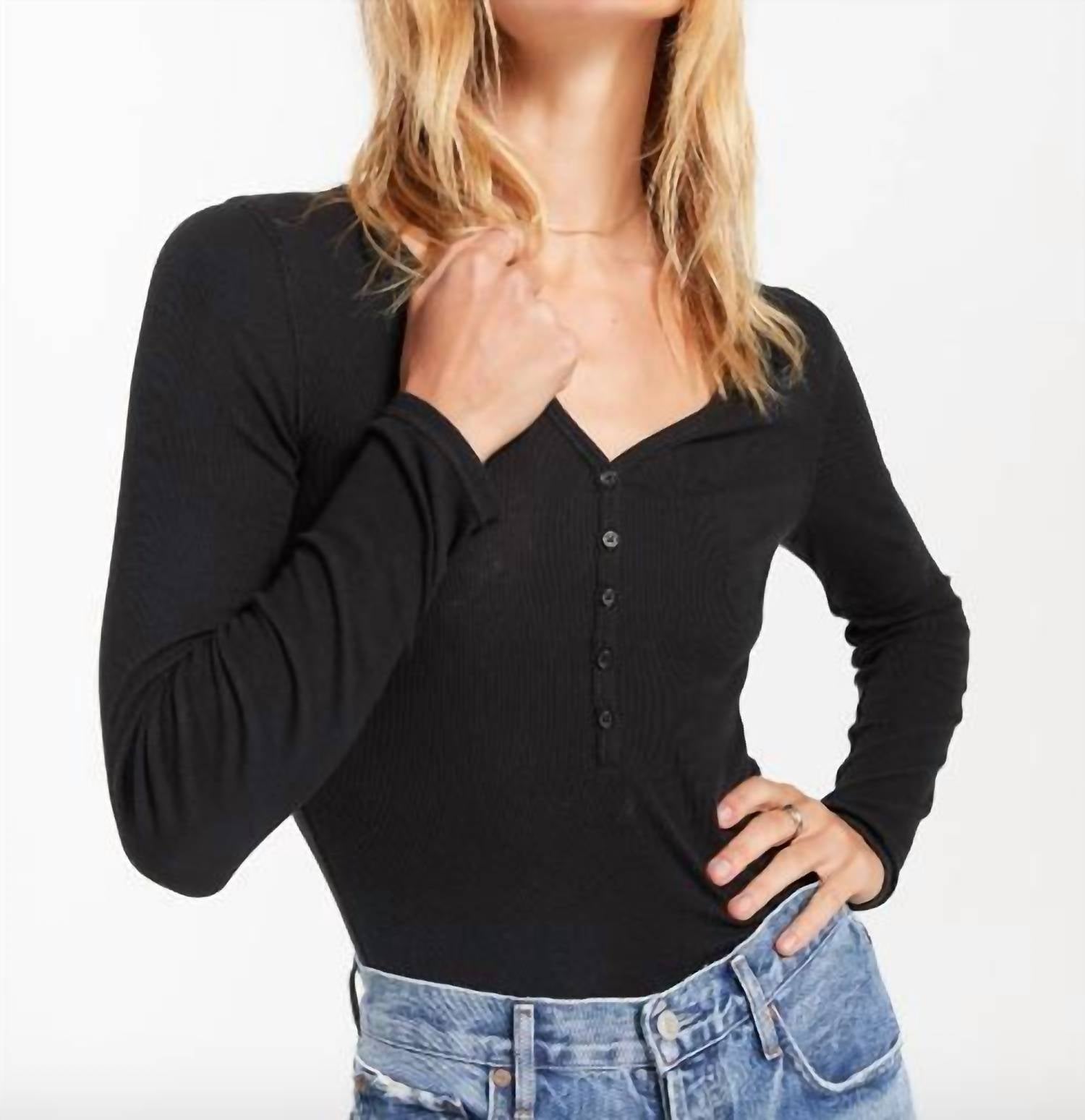 Z Supply - Blain Rib Long Sleeve Henley Top