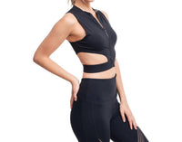 GOLDHAUS Ambition Sports Bra Top in black - women's intimate - alternate view