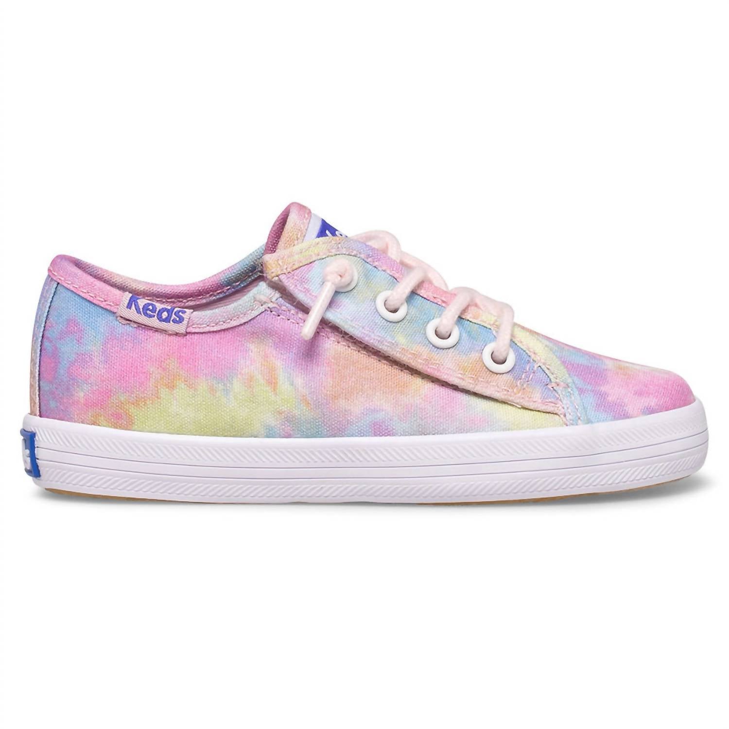 Keds Little Kid's Kickstart Sneakers in tie dye - kids' sneaker - detail view