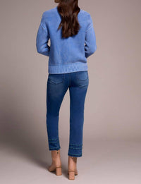 TRIBAL Cotton Button Down Cardigan - Plus in nightfall - women's cardigan - detail view