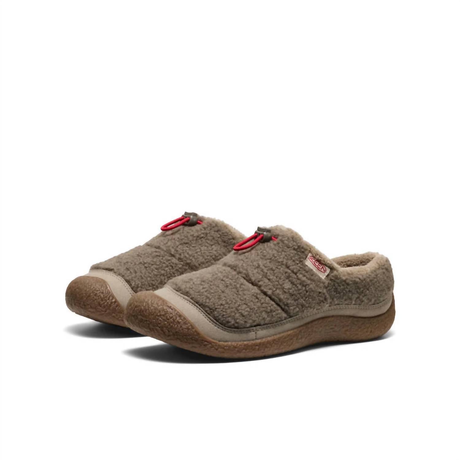 Keen Women's Howser Iii Slides in brindle sherpa fleece - women's shoe - detail view
