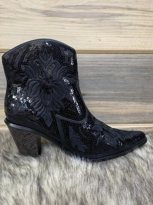 Embroidered Sequins Boots