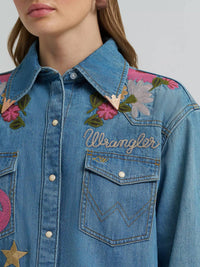 Wrangler - Embroidered Denim Shirt