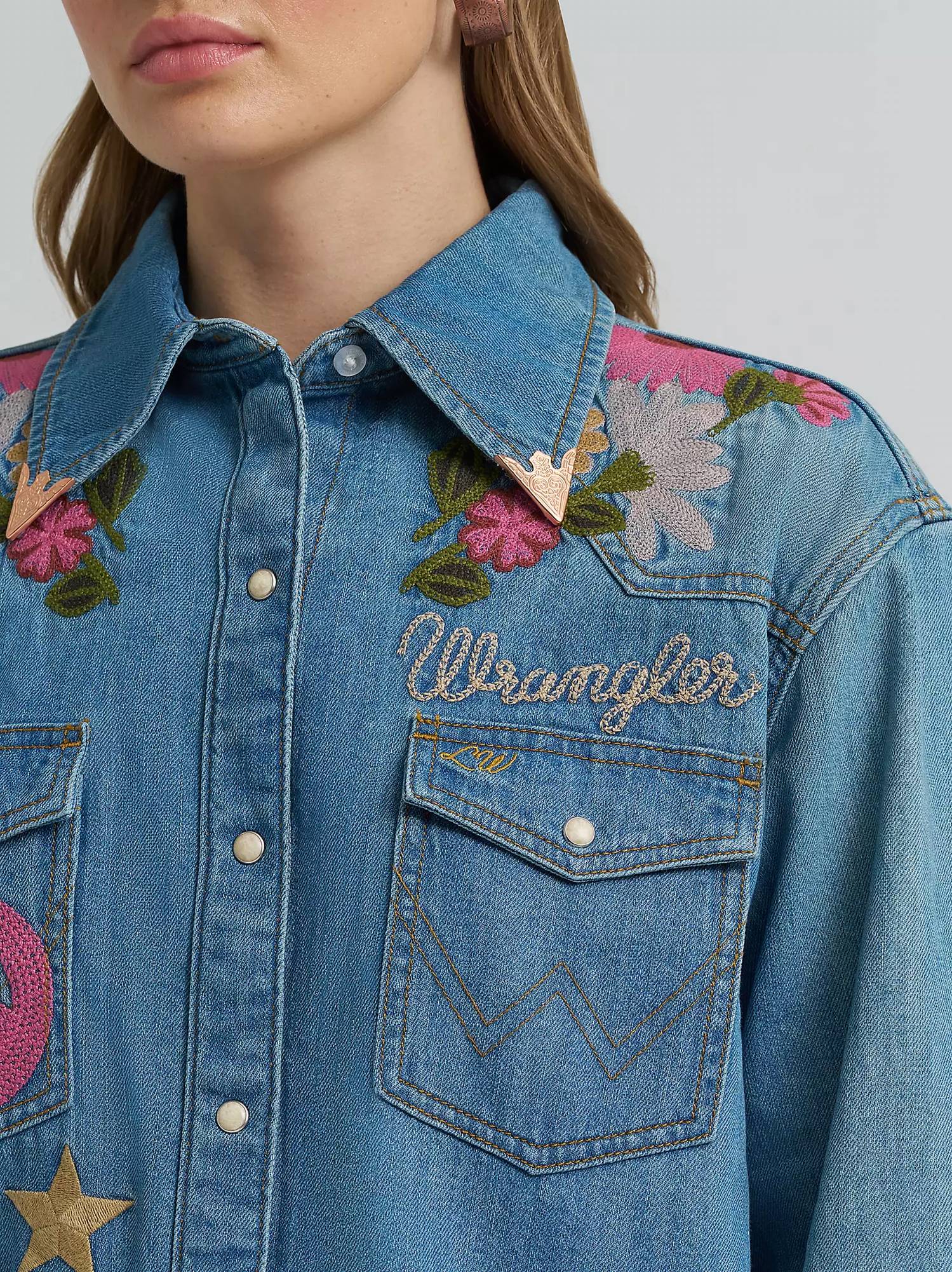 Wrangler - Embroidered Denim Shirt