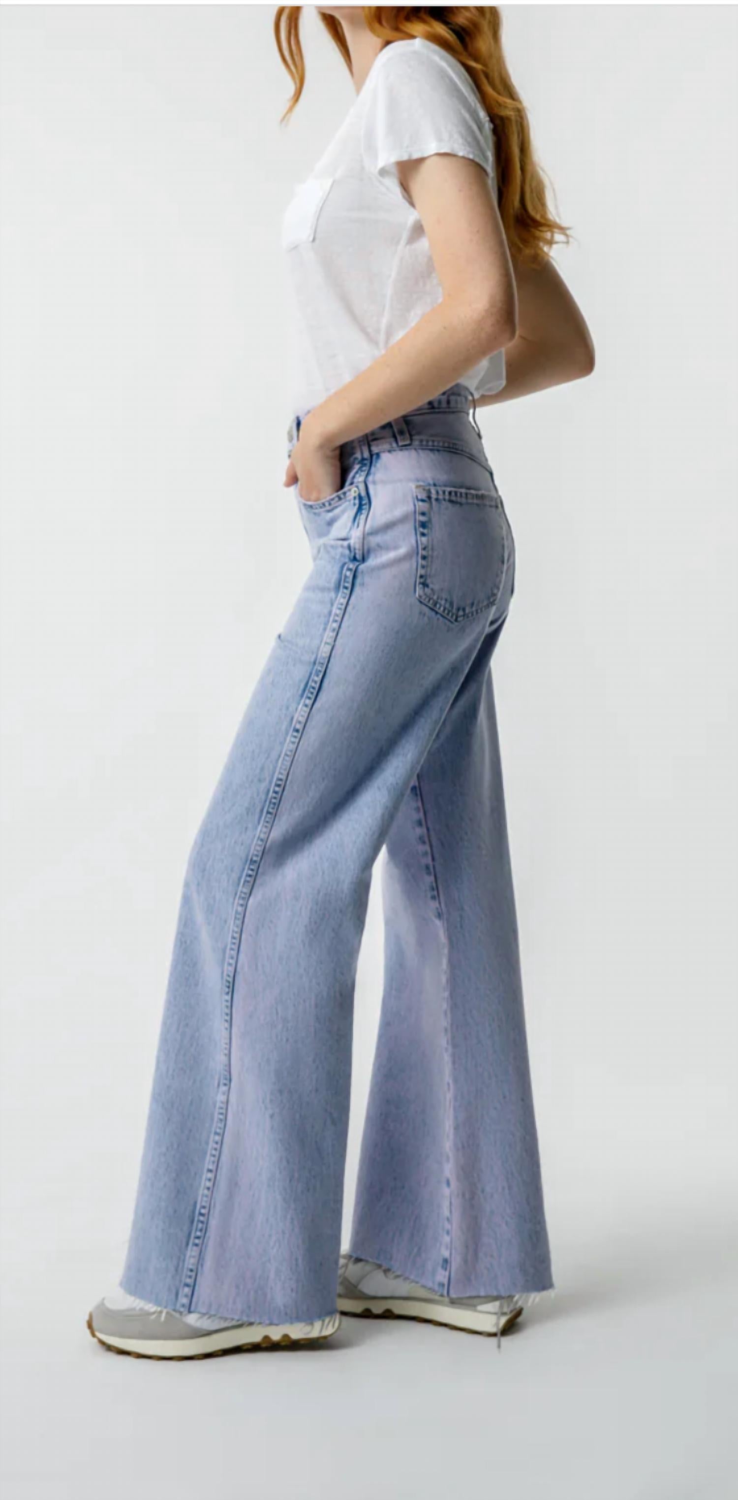 AMO Frida Wide Leg Jeans in rapture - women's jeans - detail view