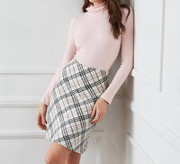Karen Kane - Bias plaid skirt