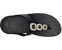 Fitflop - Women's Fino Crystal-chain Leather Toe-post Sandals