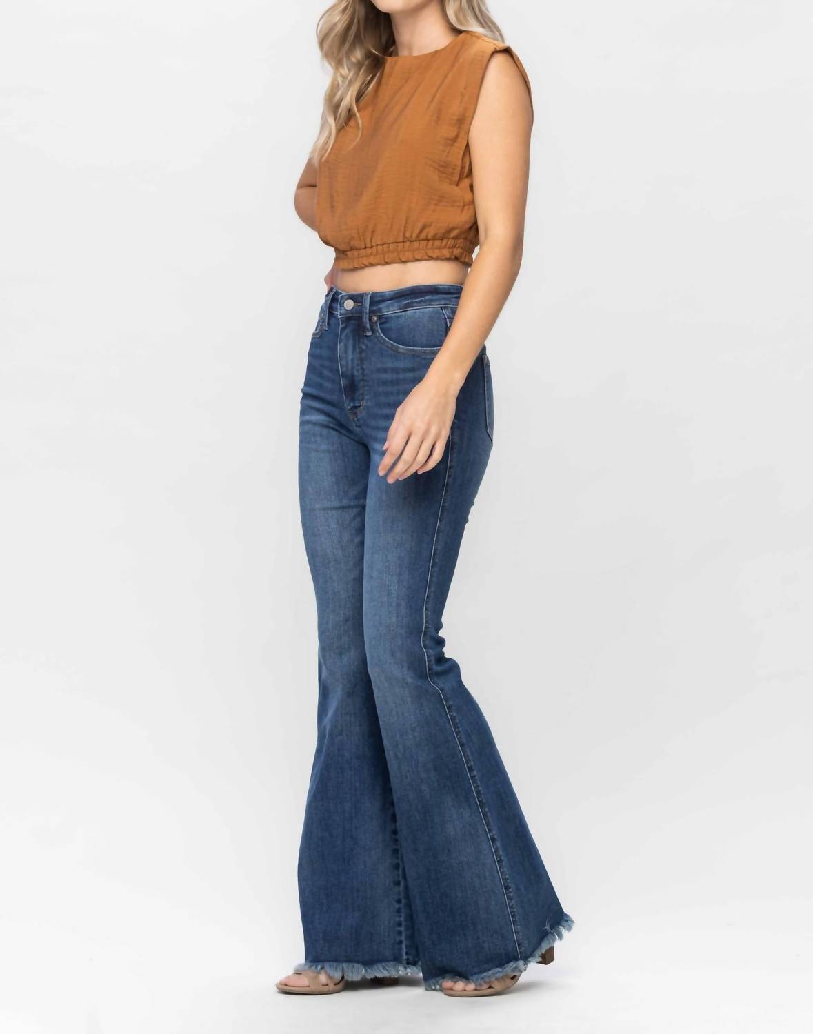 Judy Blue - High Waist Tummy Control Fray Hem Jeans