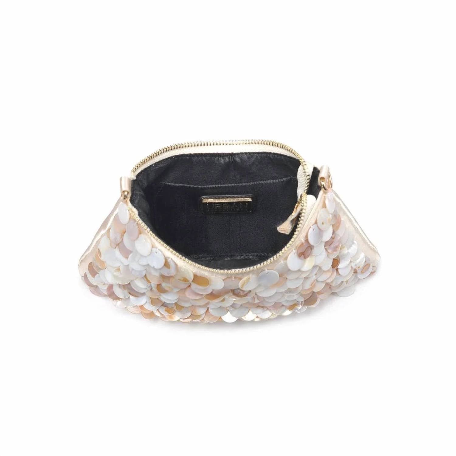 Urban Expressions - Women's Opalite Iridescent Disc Evening Bag