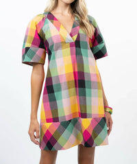 Uncle Frank - Checked Shift Mini Dress