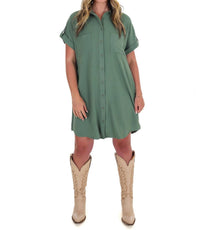 She + Sky - All the Reason Button Up Shirt Dress
