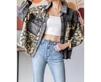Oli & Hali - Washed Star Print Corduroy Mix Jacket