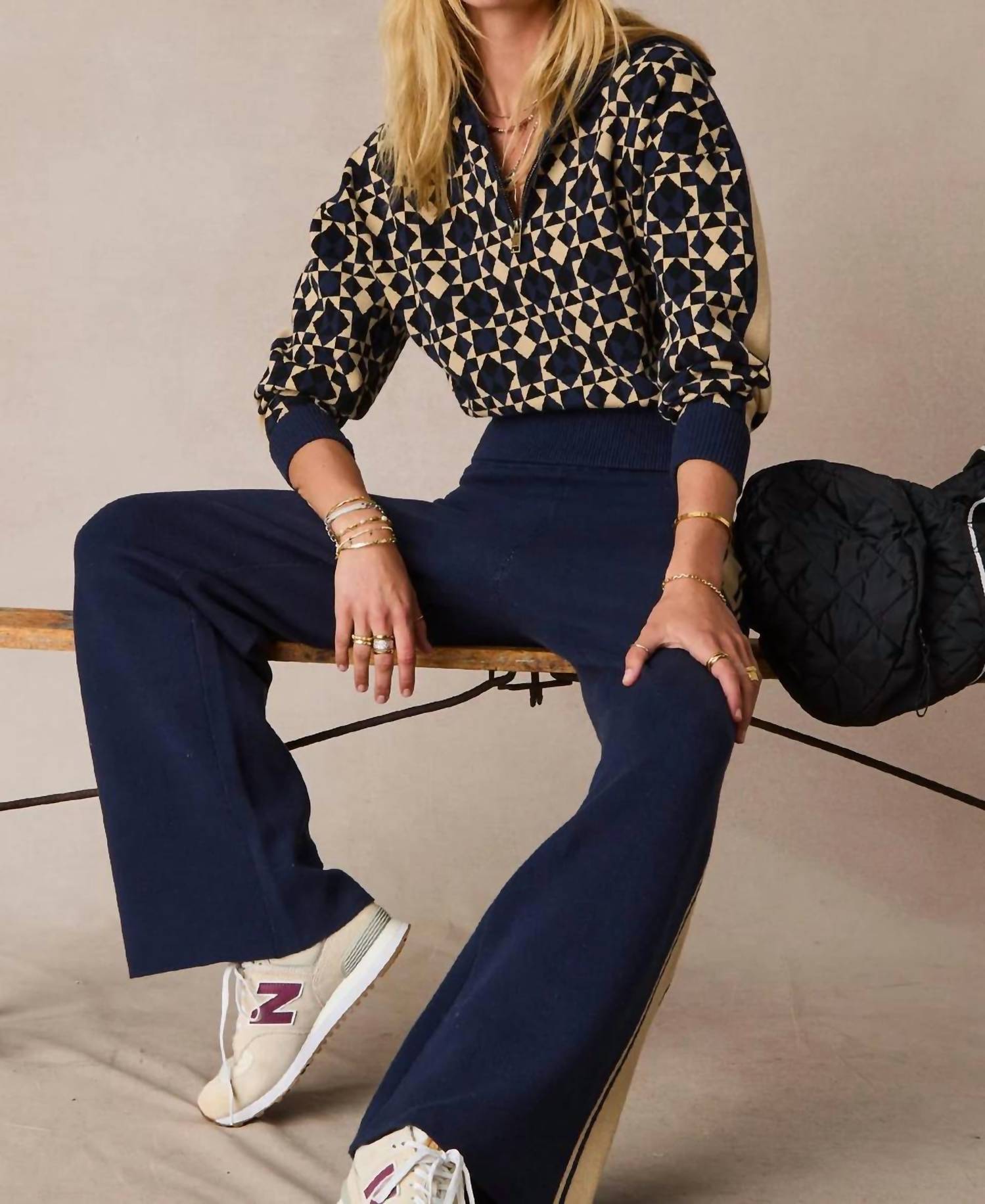 The Upside - Cosmo Kairo Half Zip Knit Sweatshirt