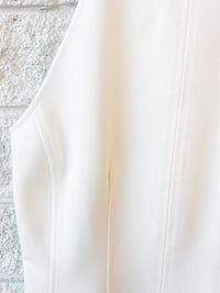 Veronica Beard Johanne Sleeveless Mock Neck Top in dove - women's blouse - view 4