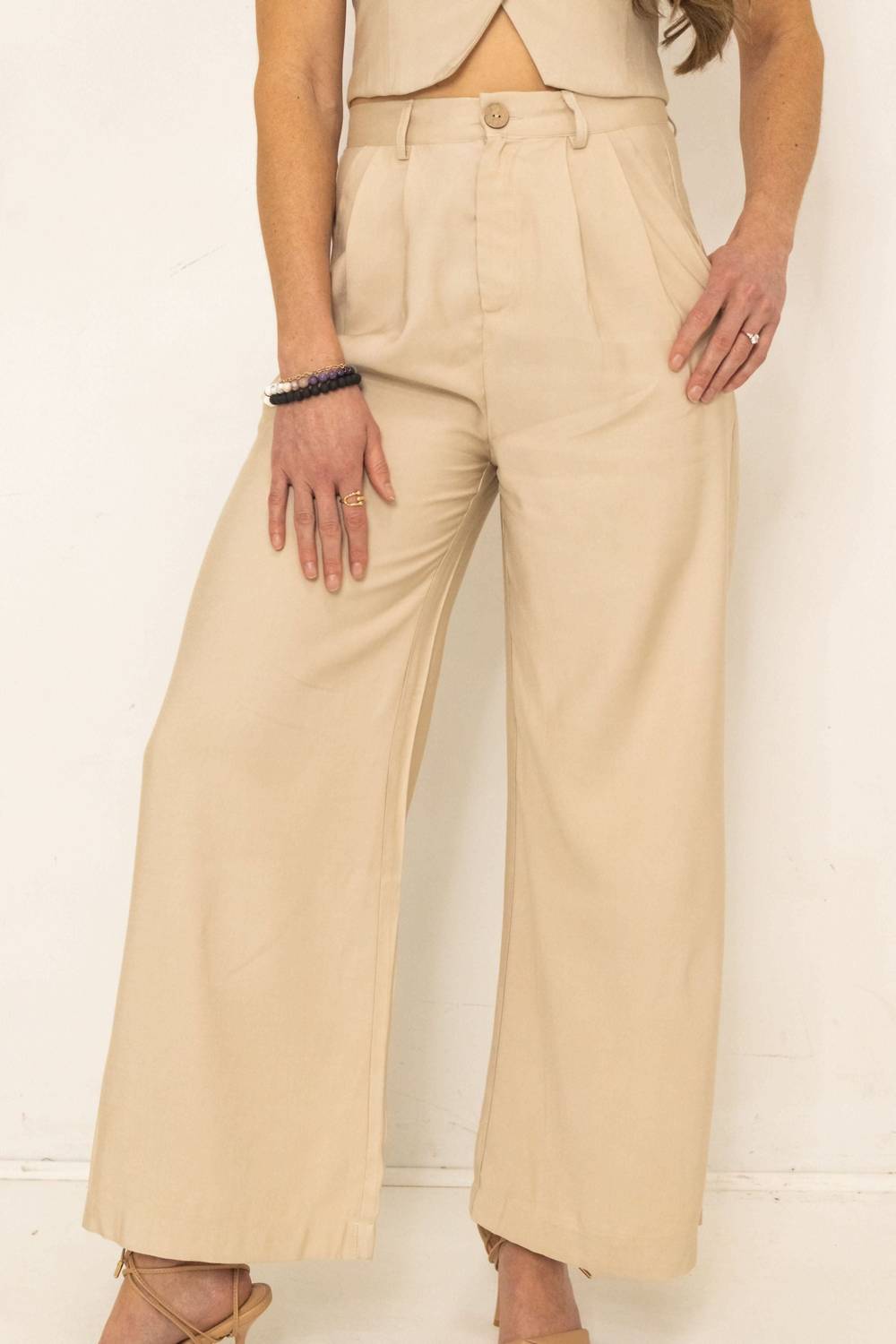 Miou Muse - Mia High Waisted Wide Leg Trouser