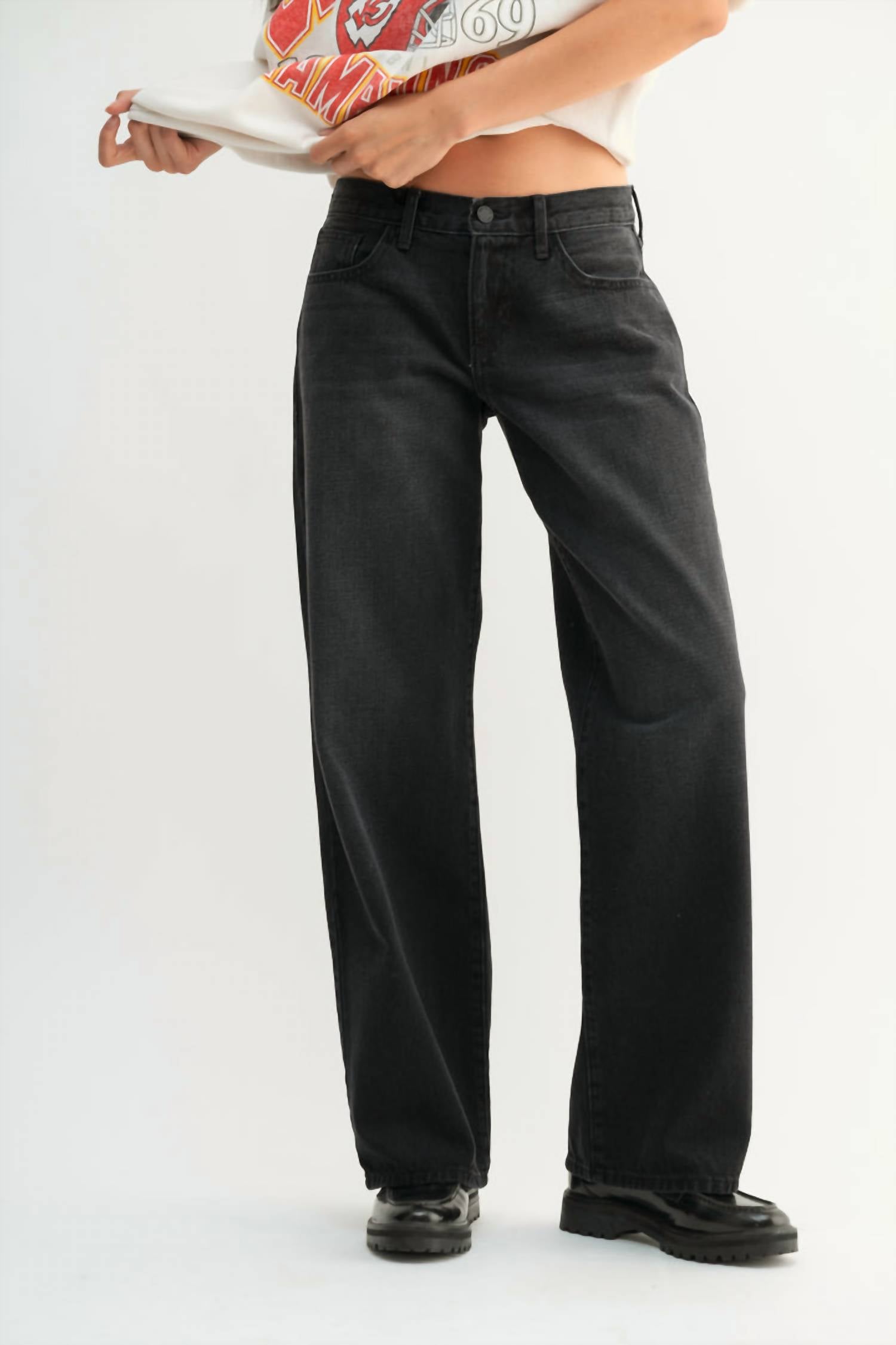 Just Black Denim - Low Rise Baggy Slouch Jeans