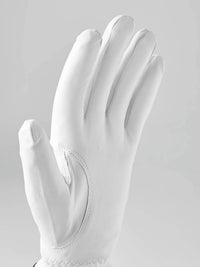 Hestra Golf Leather Glove in off white black - women's accessory - detail view