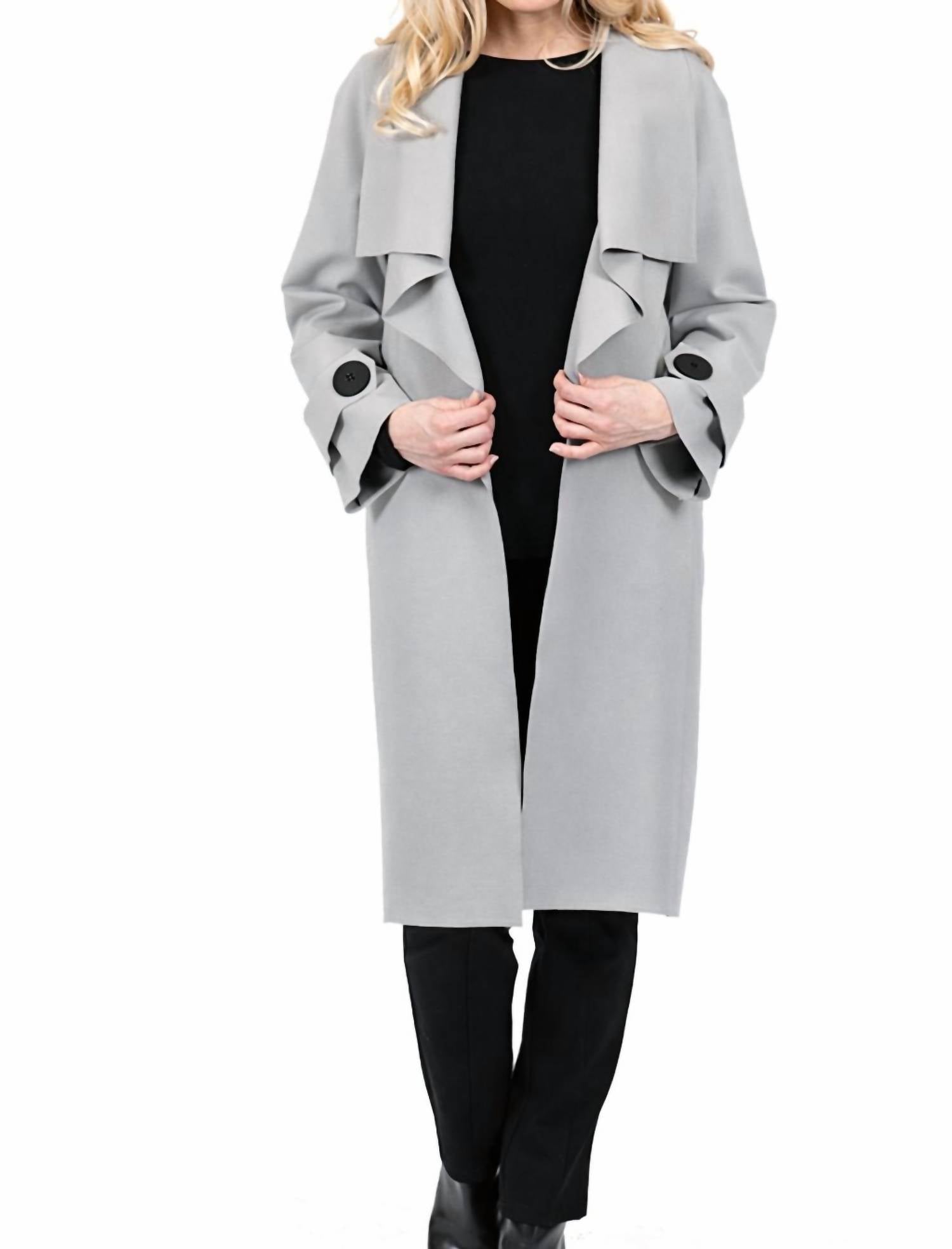 SCAPA Lauren Perre trench coat in grey - women's jacket