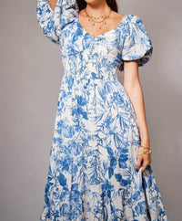Blue B - Floral Printed Tiered Maxi Dress