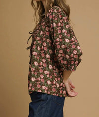 Umgee - Bloom & Stroll Pintuck Blouse